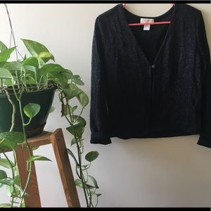 Large Black sparkly express cardigan